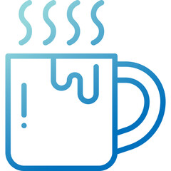 mug gradient line icon