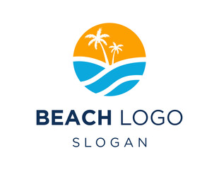 Logo about Beach on a white background. created using the CorelDraw application.