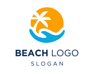 Logo about Beach on a white background. created using the CorelDraw application.