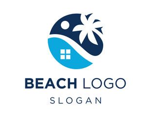 Logo about Beach on a white background. created using the CorelDraw application.