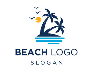 Logo about Beach on a white background. created using the CorelDraw application.