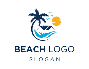 Logo about Beach on a white background. created using the CorelDraw application.
