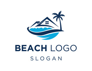 Logo about Beach on a white background. created using the CorelDraw application.
