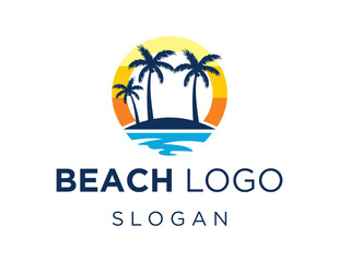 Logo about Beach on a white background. created using the CorelDraw application.