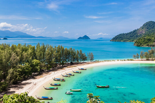 Ao Khao Kwai (Buffalo Bay), Koh Kham Islands, Ranong, Thailand.