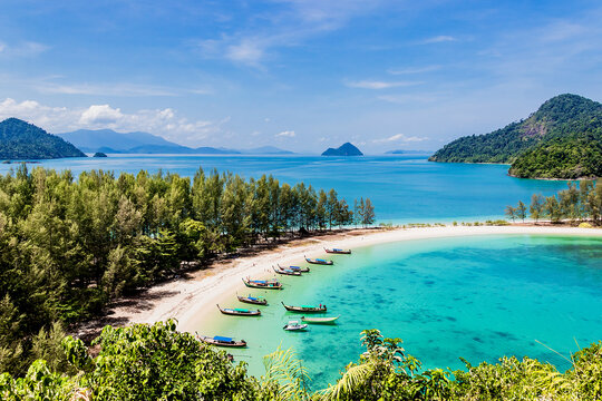 Ao Khao Kwai (Buffalo Bay), Koh Kham Islands, Ranong, Thailand.