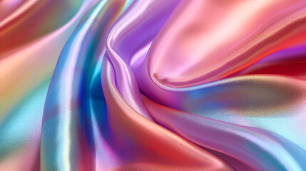 Obraz premium 虹色の生地の背景 Generative AI