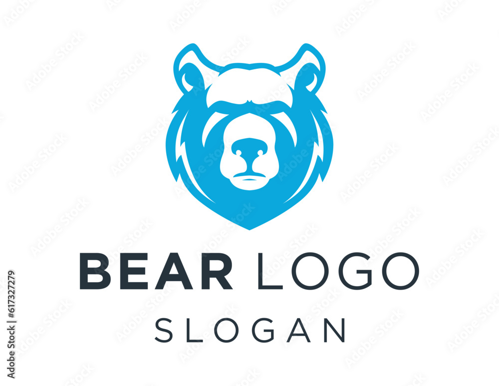 Poster logo about bear on a white background. created using the coreldraw application.