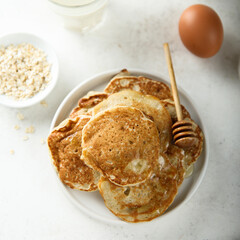 Traditional homemade oat pancakes