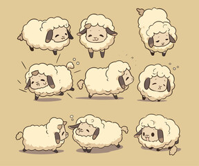sheep cute mascot