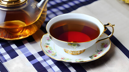 cup of tea and teapot royal gold luxuries cup of tea coffee