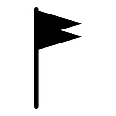 Obraz premium Flag icon. Black flag silhouette. Vector illustration isolated on white background.