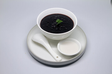 ketan hitam Bubur ketan hitam or black sticky rice porridge is one of type traditional food in IndonesiaTakjil Ramadhan Food Dessert food indonesia puasa

