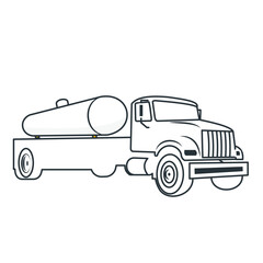 Propane delivery truck icon, propane tanker truck Vector design. 