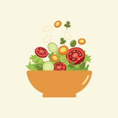 a bowl of vegetables salad