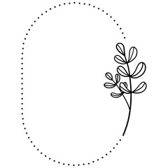 Minimalist Floral Flower Frame