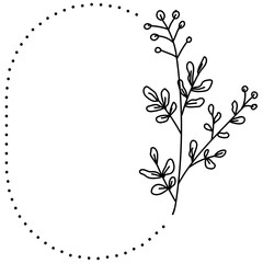 Minimalist Floral Flower Frame