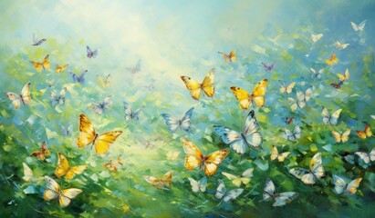 Obraz na płótnie Canvas Butterfly background. Illustration AI Generative.