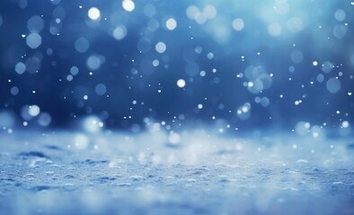Naklejka premium Blue winter snow background. Illustration AI Generative.