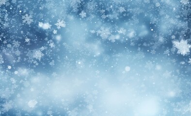 Fototapeta premium Blue winter snow background. Illustration AI Generative.