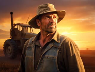 Fototapeta premium A realistic representation of a modern farmer 2