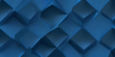 Fototapeta na wymiar Abstract blue 3d background, geometric shapes. generative ai