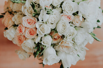 wedding bouquet of roses