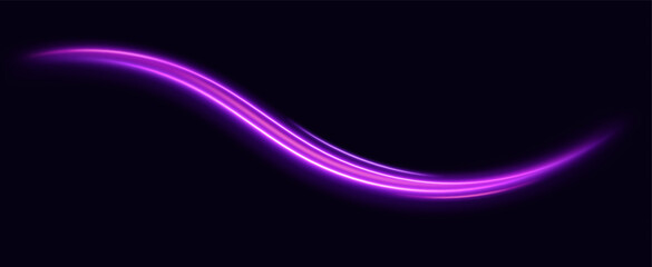 neural network.Neon speed lines. Dynamic light motion traces. Light trace wave, trace line.	