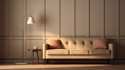 modern living room with sofa, ai generative