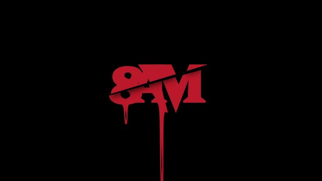 8AM Bloody slice cut logo