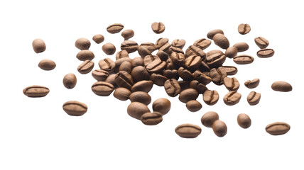 Obraz premium a large pile of coffee beans, showcasing their various shapes and colors.