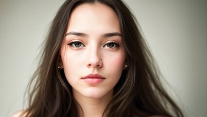 Portrait of a young woman, generative AI