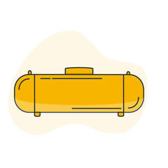 Large propane tank, Propane tank, LPG tank, Propane cylinder, Gas cylinder, icon design.