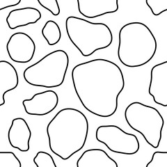 River gravels seamless pattern. Rock debris.   