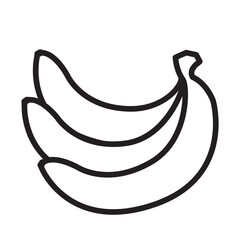 Banana linear icon vector. Banana fruit linear icon isolated on white background. Banana icon in trendy vector. Vector illustration