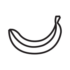 Banana fruit linear icon isolated on white background.