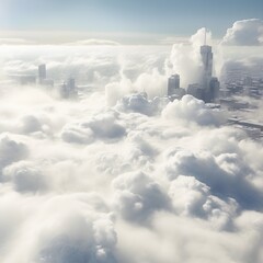 Fototapeta premium clouds over the city