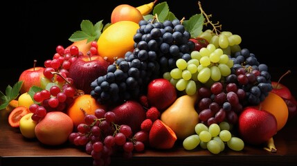 pyramid of fruits and berries, ai generative