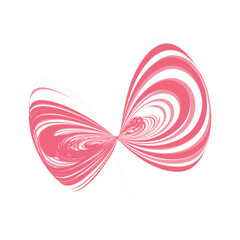 abstract  red ribbon isolated on white background