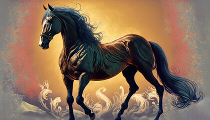 horse standing stallion wallpaper 