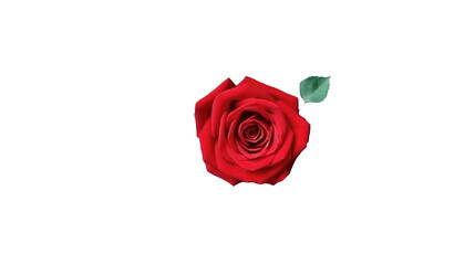 Fototapeta premium Top View of Red Rose Flower Element.