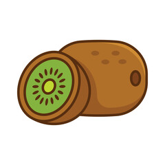 kiwi fruit icon vector design template in white background