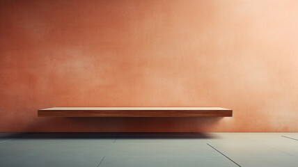 Minimalistic simple themed empty table background,, created with AI Generative Technology