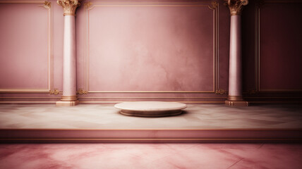 Luxury themed empty table background, created with AI Generative Technology