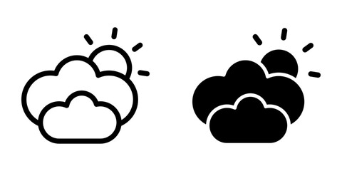 Cloudy icon. sign for mobile concept and web design. vector illustration