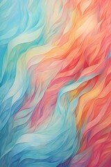 The wind in the willows vibrant pastel color gradient, harmonious waves, abstract impressionism Generative AI 