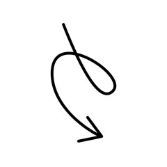 Arrow direction line vector icon