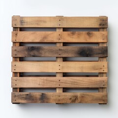 Wooden pallet on white background Generative AI 