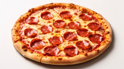 Traditional italian pizza. Delicious taste pepperoni pizza. Generative AI