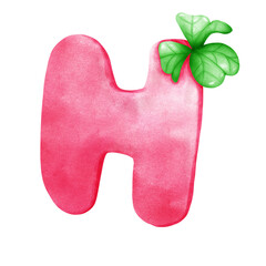 letter H with clover leaf